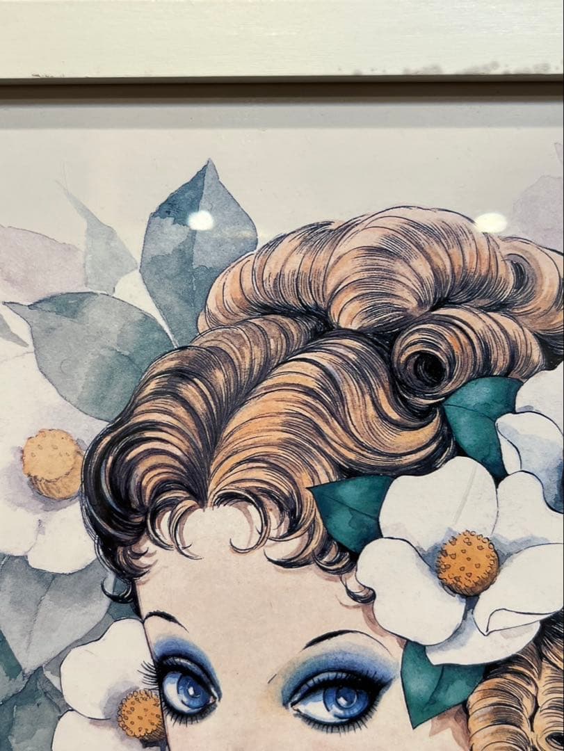 【送料込み】中村淳一　1958年　昭和レトロ　漫画　額縁付き　イラスト画