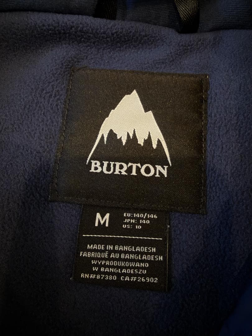 【中古】Burtonバートン スノーボードウェア キッズ Mサイズ スキーウェア