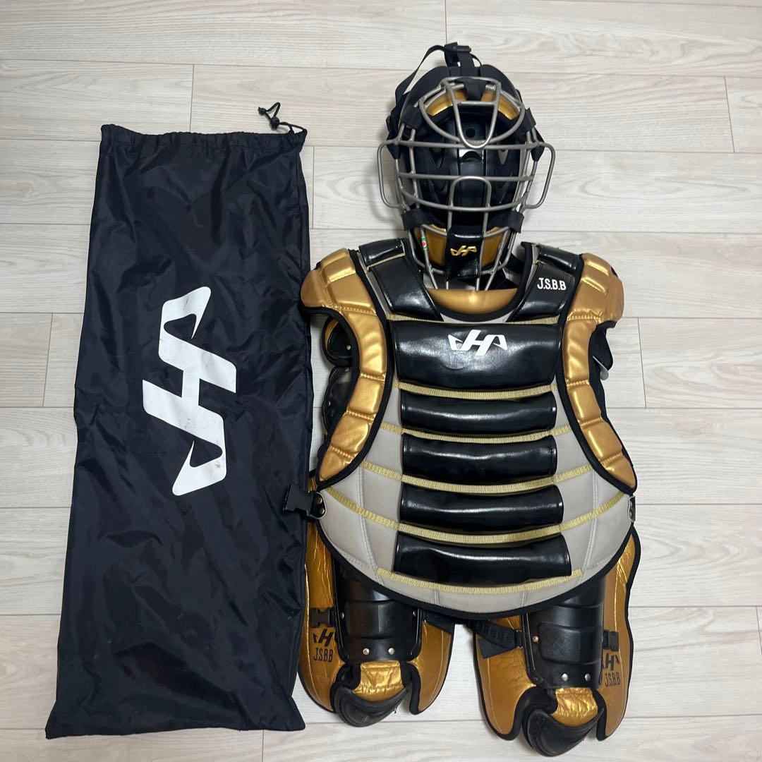 【希少】ハタケヤマ キャッチャー防具一式 JSBB SSKヘルメット付