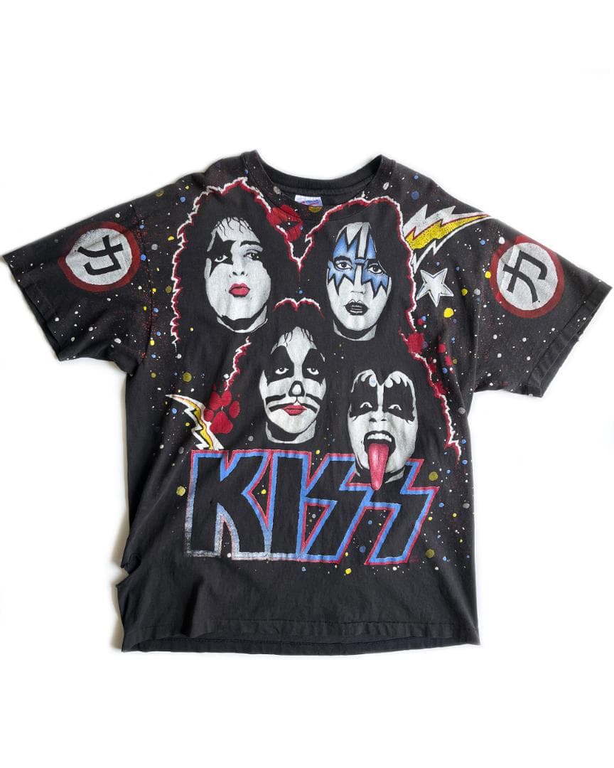 90's USA製 \" KISS \" 総プリント バンド Tシャツ