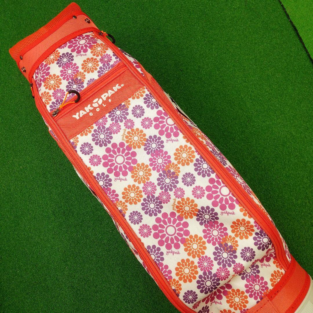 YAKPAK GOLF オレンジ 花柄 キャディバック