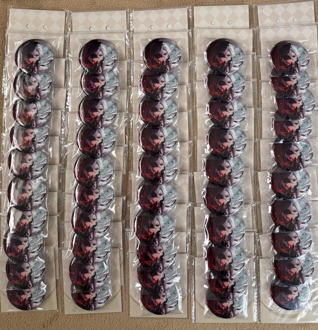 原神 逸聞軼事シリーズ アルレッキーノ 召使 缶バッジ 50個