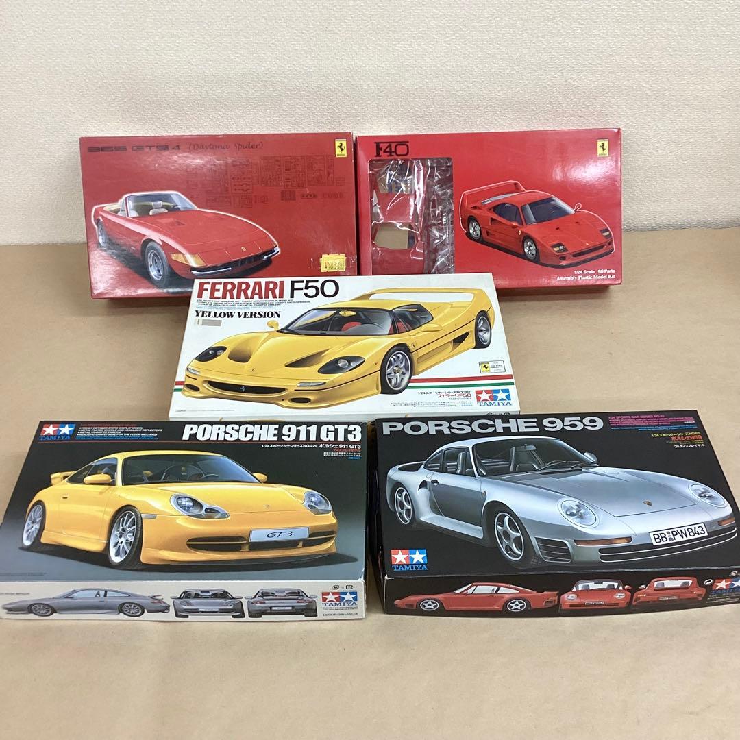 タミヤ フジミ模型 1/24 フェラーリ・ポルシェ5個セット 未組立品