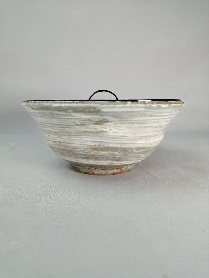 【茶道具】清水六兵衛造　刷毛目鉢　水指　水指391