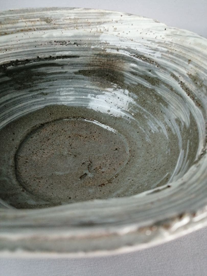 【茶道具】清水六兵衛造　刷毛目鉢　水指　水指391