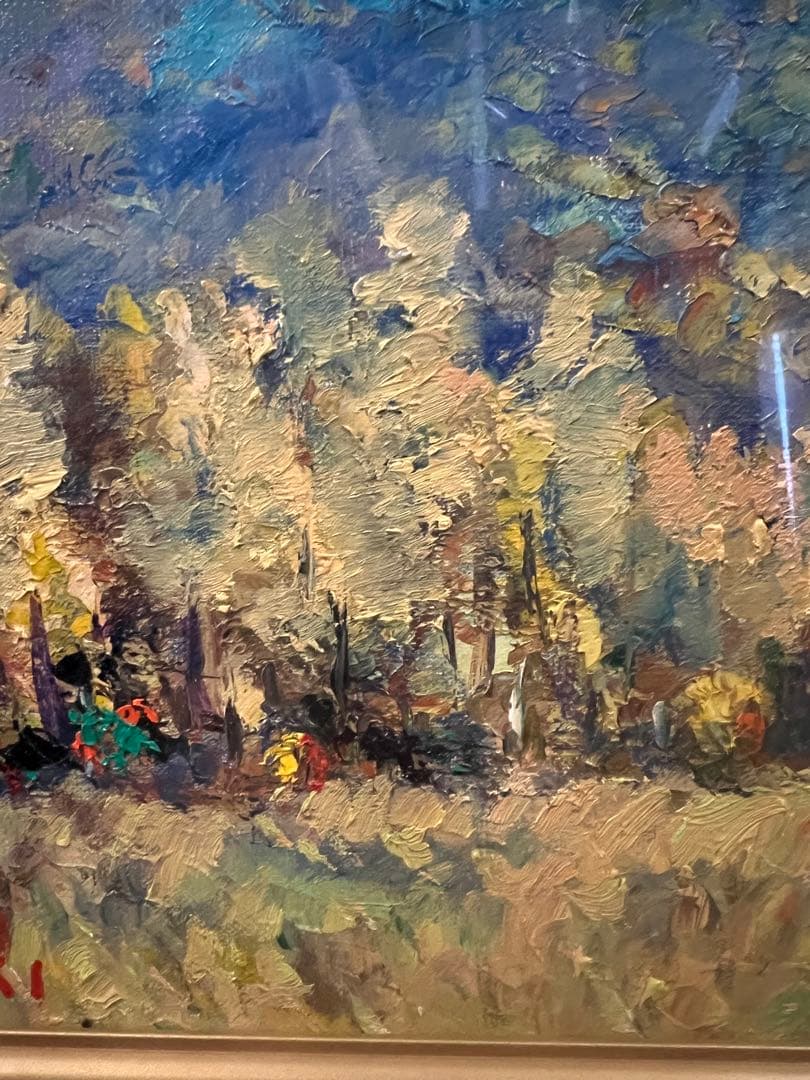 山の風景 油彩画 1978年