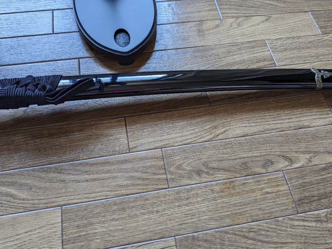 kanon模造刀 アルミ刀身 沖田総司拵 闇一文字　刀掛け 目釘抜き付属