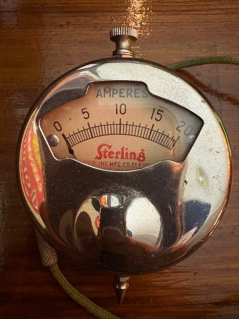 ヴィンテージ アンメーター Sterling製 1916年特許 電流計 USA製