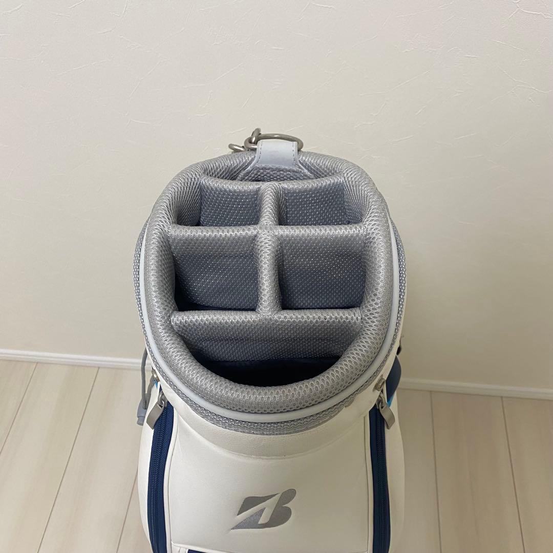 ブリヂストン ゴルフ キャディバッグ 白 フード付き 8型