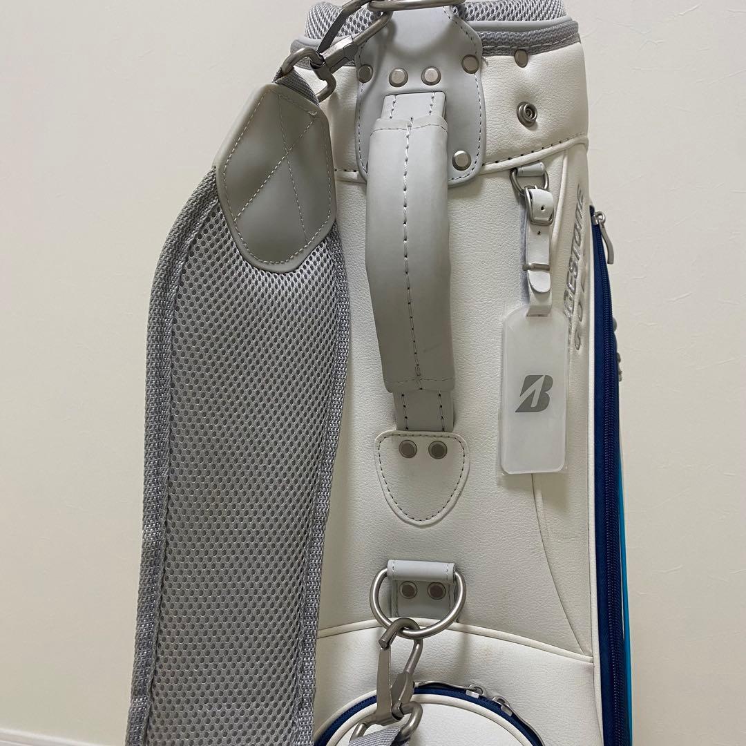 ブリヂストン ゴルフ キャディバッグ 白 フード付き 8型