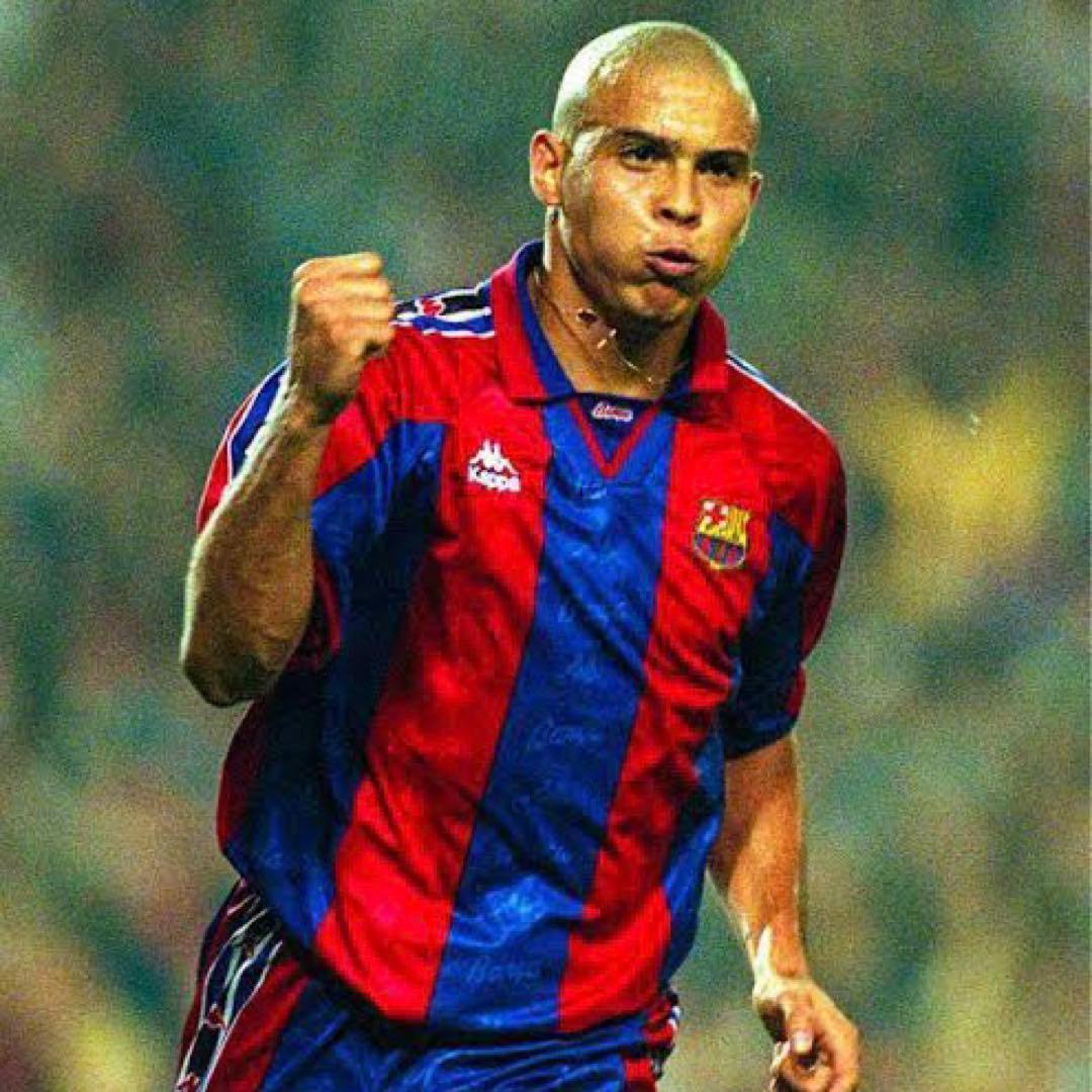 【★ロナウド】 カッパ バルセロナ 96/97 レトロユニフォーム 9番 2XL