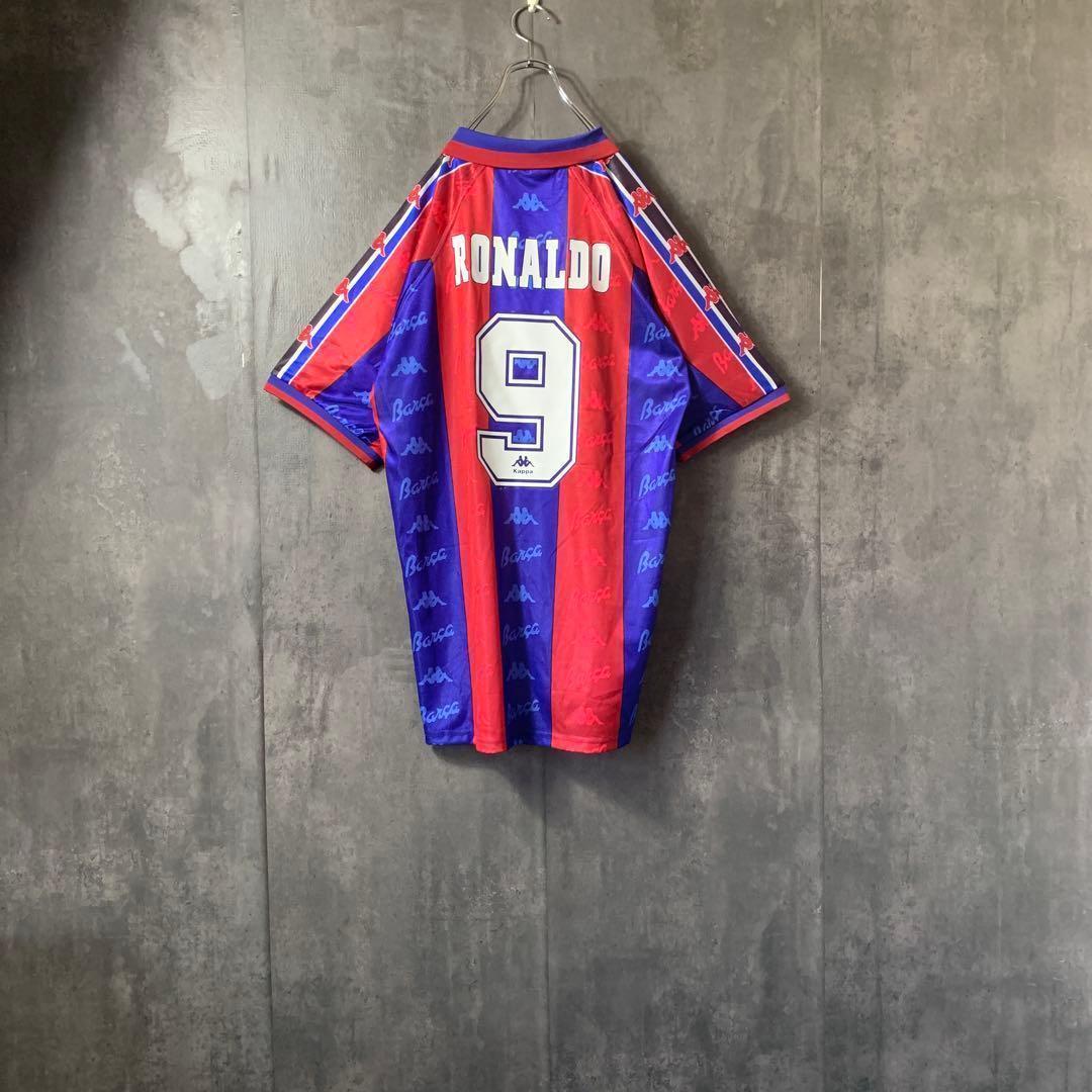 【★ロナウド】 カッパ バルセロナ 96/97 レトロユニフォーム 9番 2XL