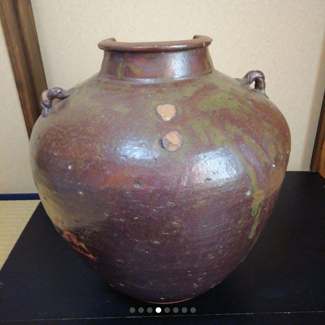 古い大壺　古瀬戸.古猿投　特大茶壺　500年前西暦1450年~1550年代