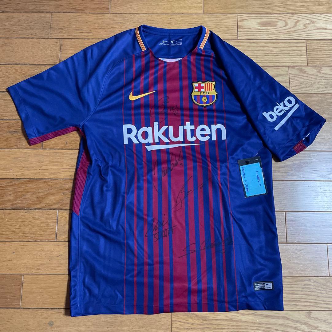 FC Barcelona 直筆サイン入りユニフォーム／メッシ・スアレス・ゴメス他