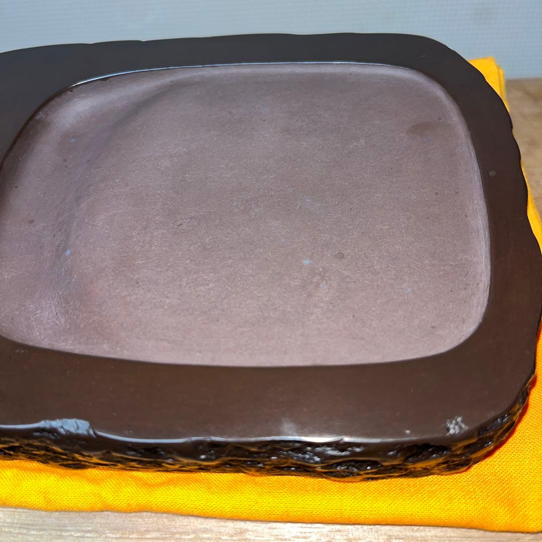 ⭕️赤間硯　蘭文研　伝統工芸士　下井唯石　新品美品　1.2kg超　共桐箱