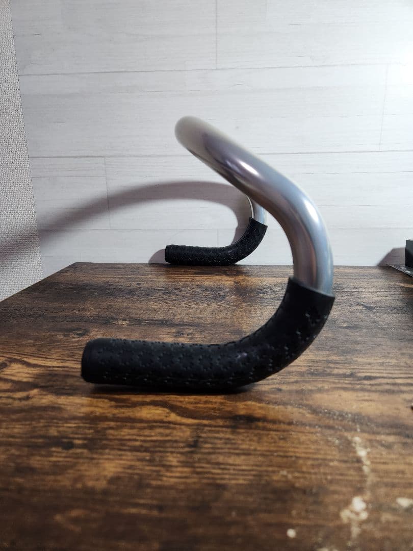 【極美品】日東 NITTO ハンドル360mm 浅曲がり 軽合 NJS ニギリ付