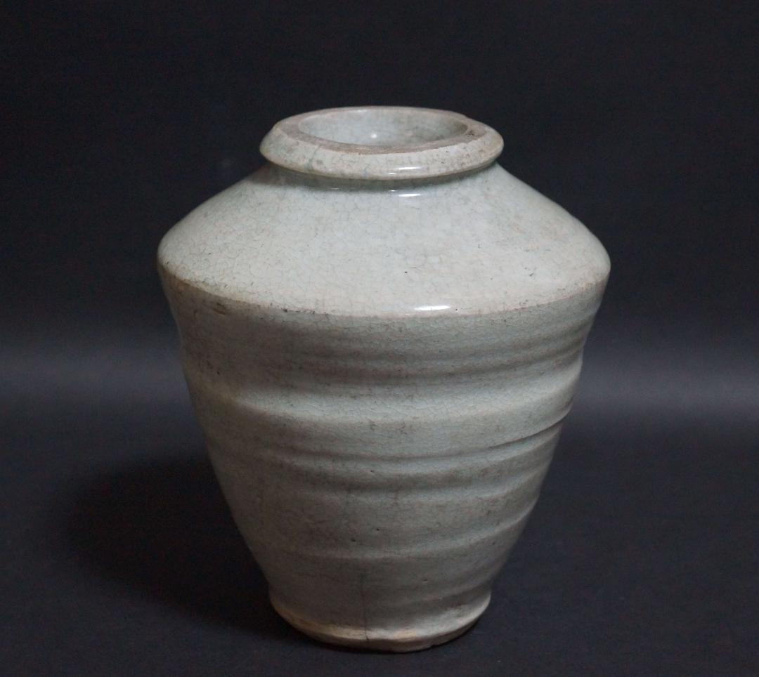 李朝 青磁火薬壷 花器 花瓶 花活け 一輪ざし 華道 茶道 青磁の美しい釉調