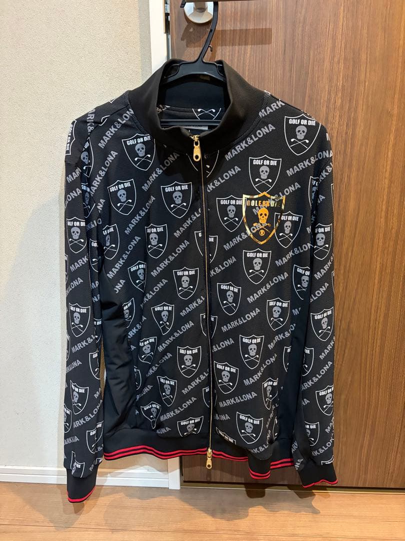 美品　キムタク着用　マークアンドロナ　ジップアップ　ブルゾン　スカル　50