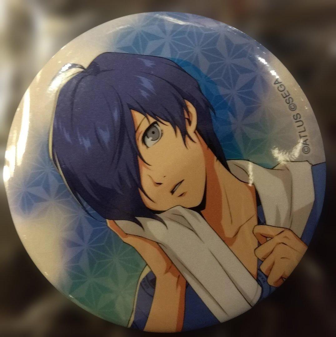 ペルソナ 極楽湯 RAKU SPA 主人公 缶バッジ ペルソナ3 結城理