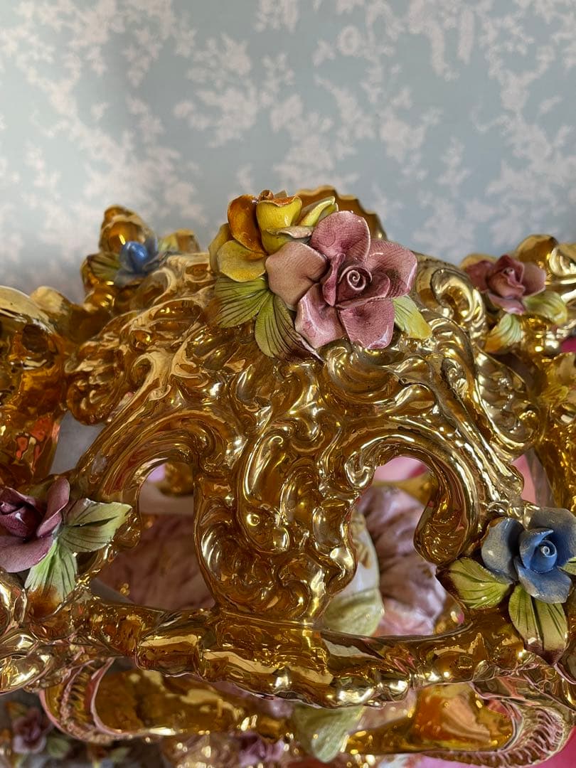 カポディモンテ？大型　ロココ バロック陶磁器 フィギュリン