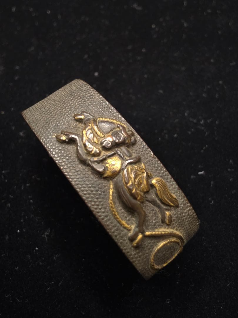 まとめ売り 赤銅地 馬図 縁金 金色絵 拵 日本刀 刀装具 骨董 古美術