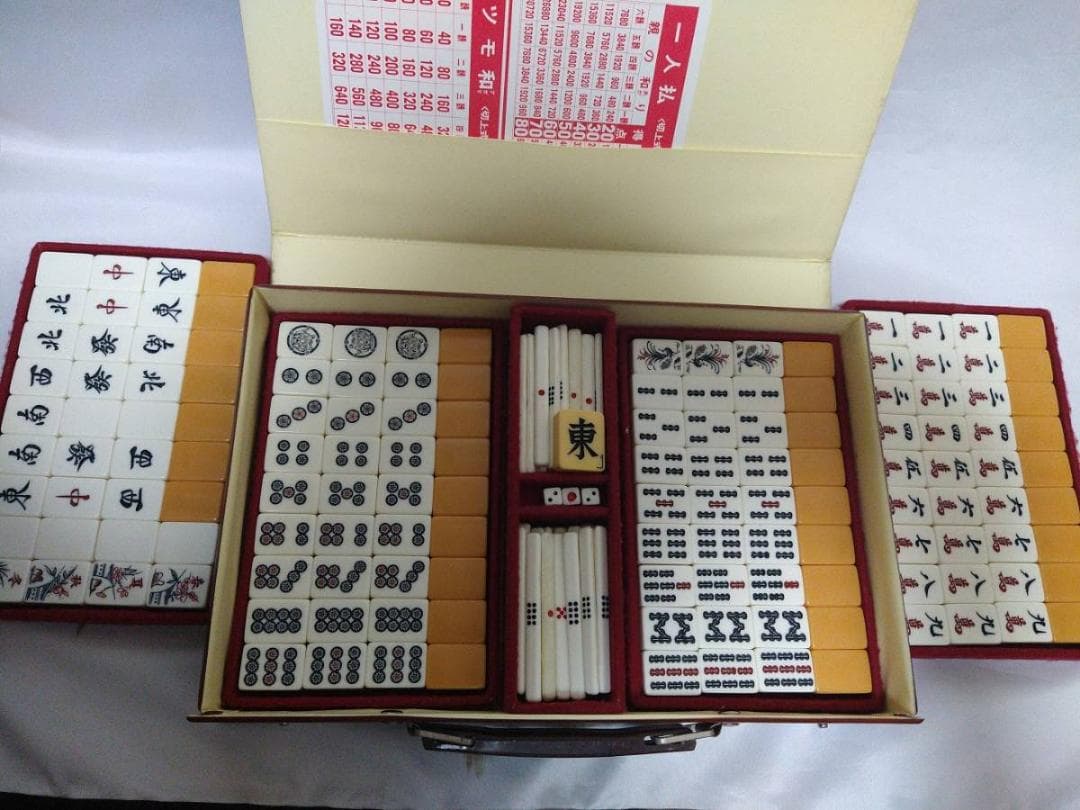 洗濯したのでピカピカ綺麗　麻雀牌　虎牌　雀鬼