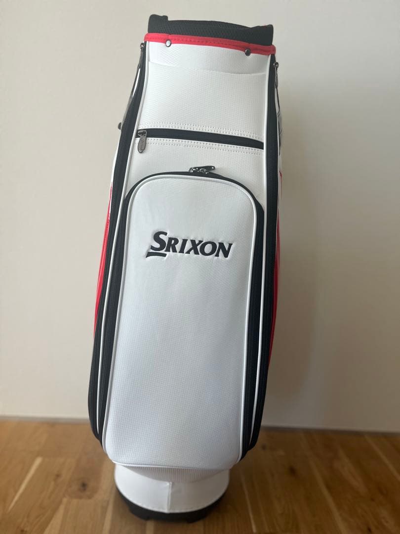 【新品未使用】Srixon キャディバッグ ホワイト/レッド　9.5型　3キロ
