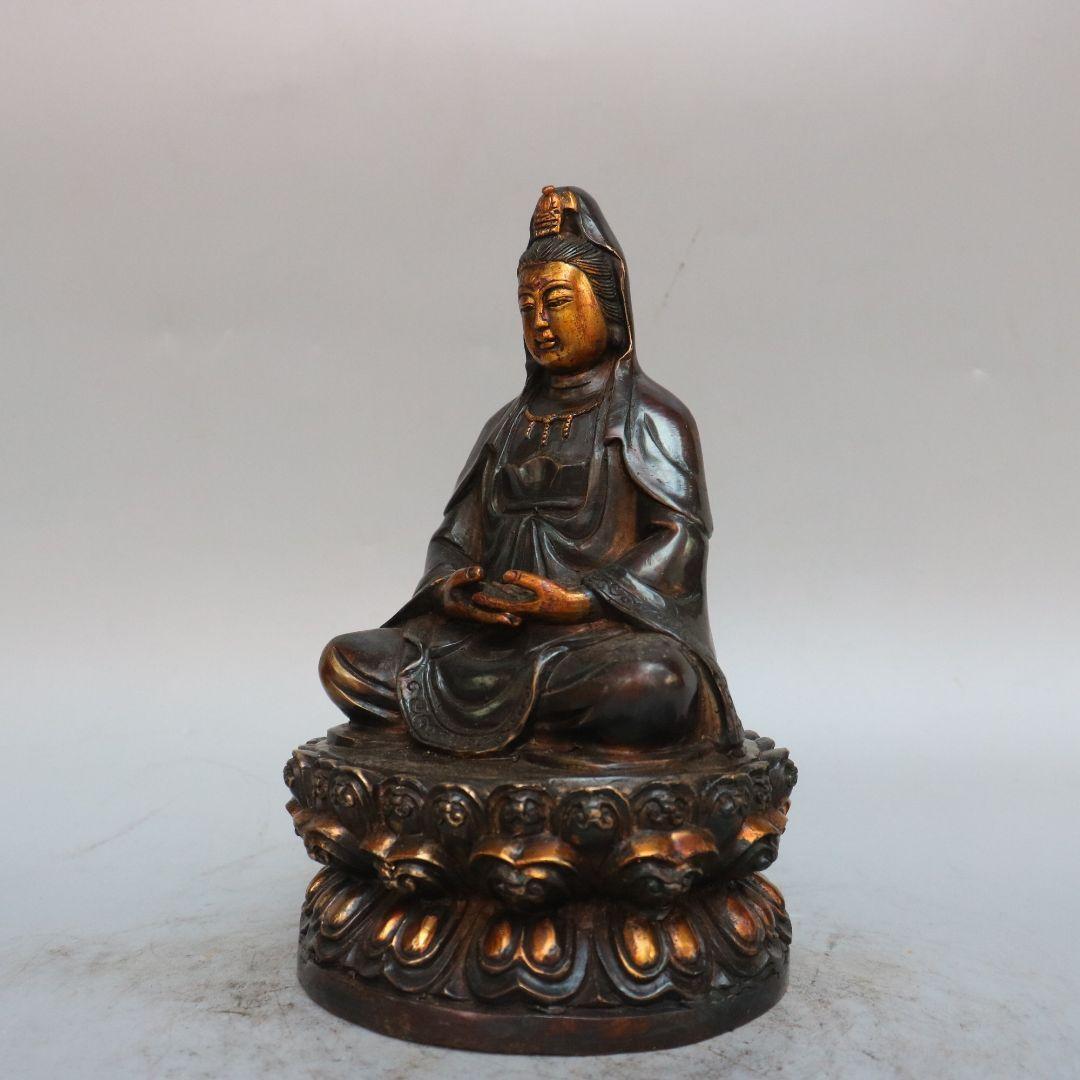 仏教美術 観音蓮華坐像 仏像 置物