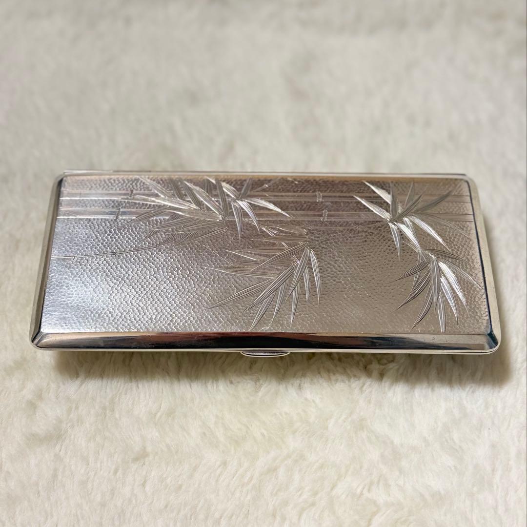 銀 silver 950刻印 煙草入れ シガレットケース 207g 骨董