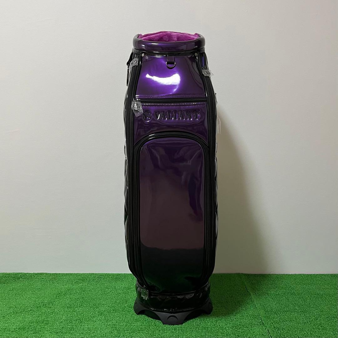 VALIANT エナメルキャディバッグ ブラック＆パープル シリアルナンバー入り