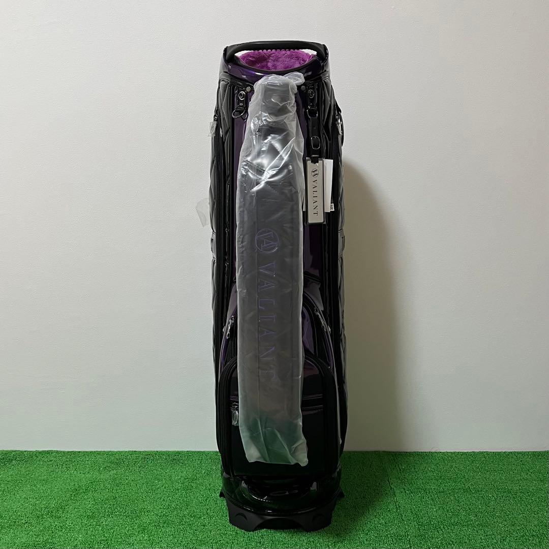 VALIANT エナメルキャディバッグ ブラック＆パープル シリアルナンバー入り