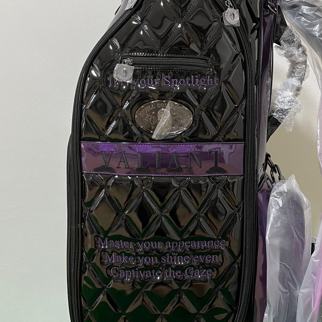 VALIANT エナメルキャディバッグ ブラック＆パープル シリアルナンバー入り