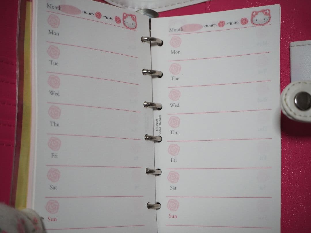 希少　サンリオ　キティ ノート 手帳　1997　2000　ハイビスカス