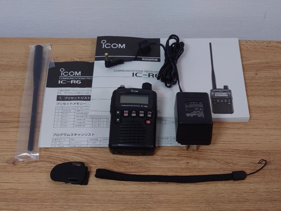 ICOM IC-R6 受信改造済み クローニングソフト等セット