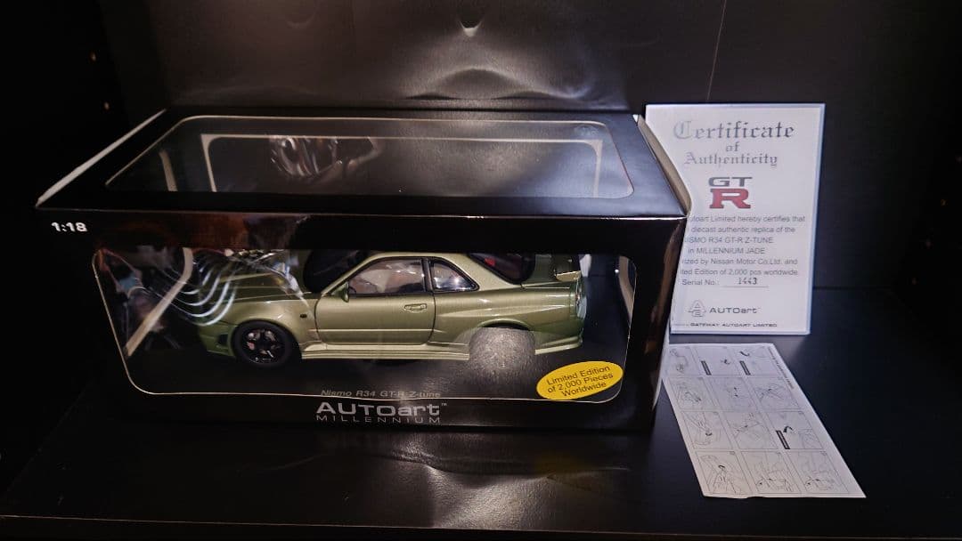 1000台限定 1/18 autoart NISSAN SKYLINE r34