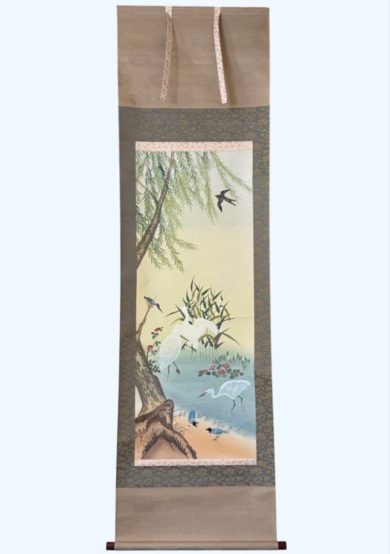 「夏花多」　上田紅月　茶道具 掛け軸 掛軸　共箱あり　絵画　日本画