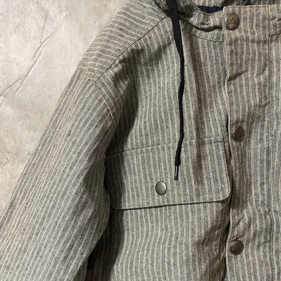 Burtonバートンスキーウェアスノーボードジャケットパーカーフード付灰色グレー