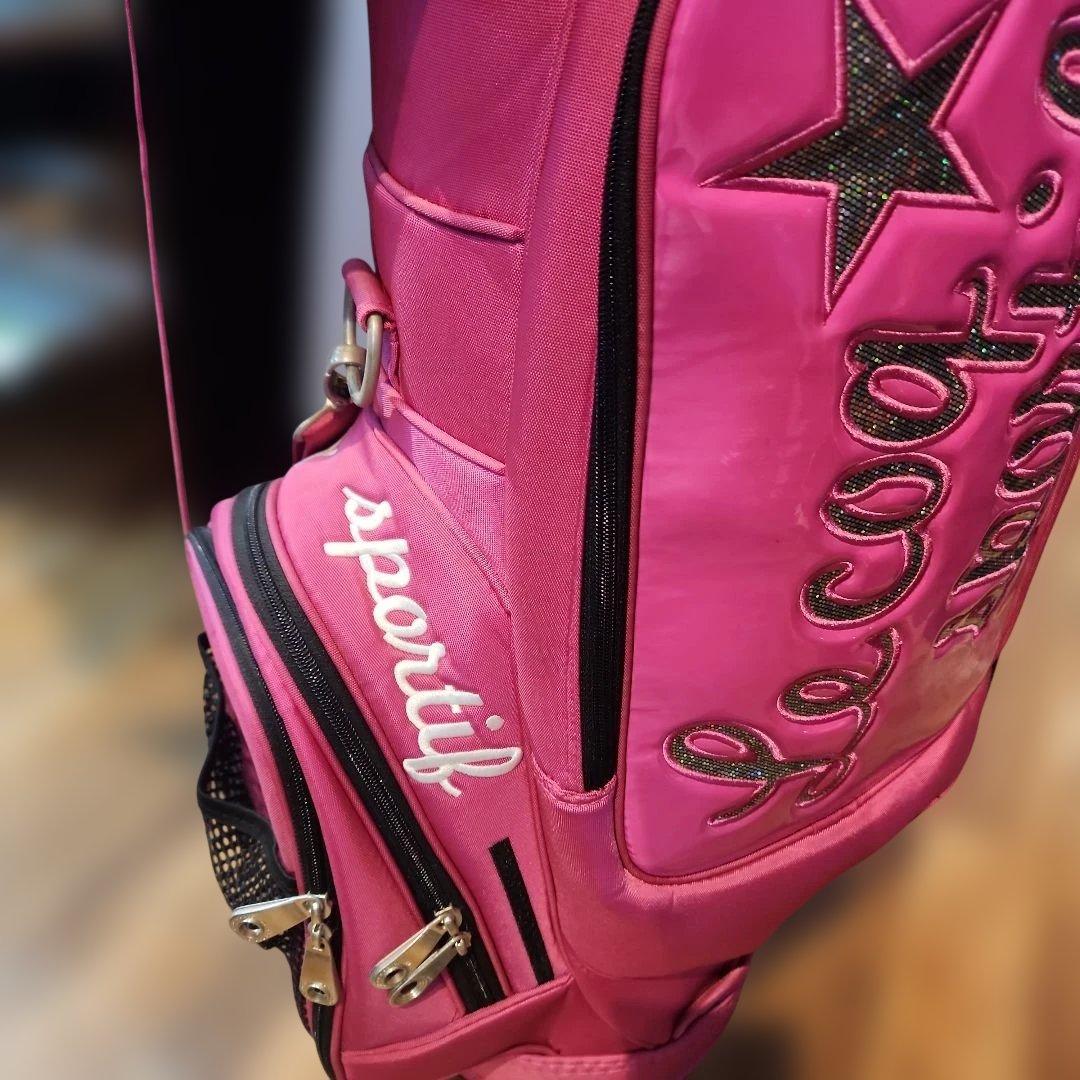 Le Coq Sportif ピンクキャディバッグ