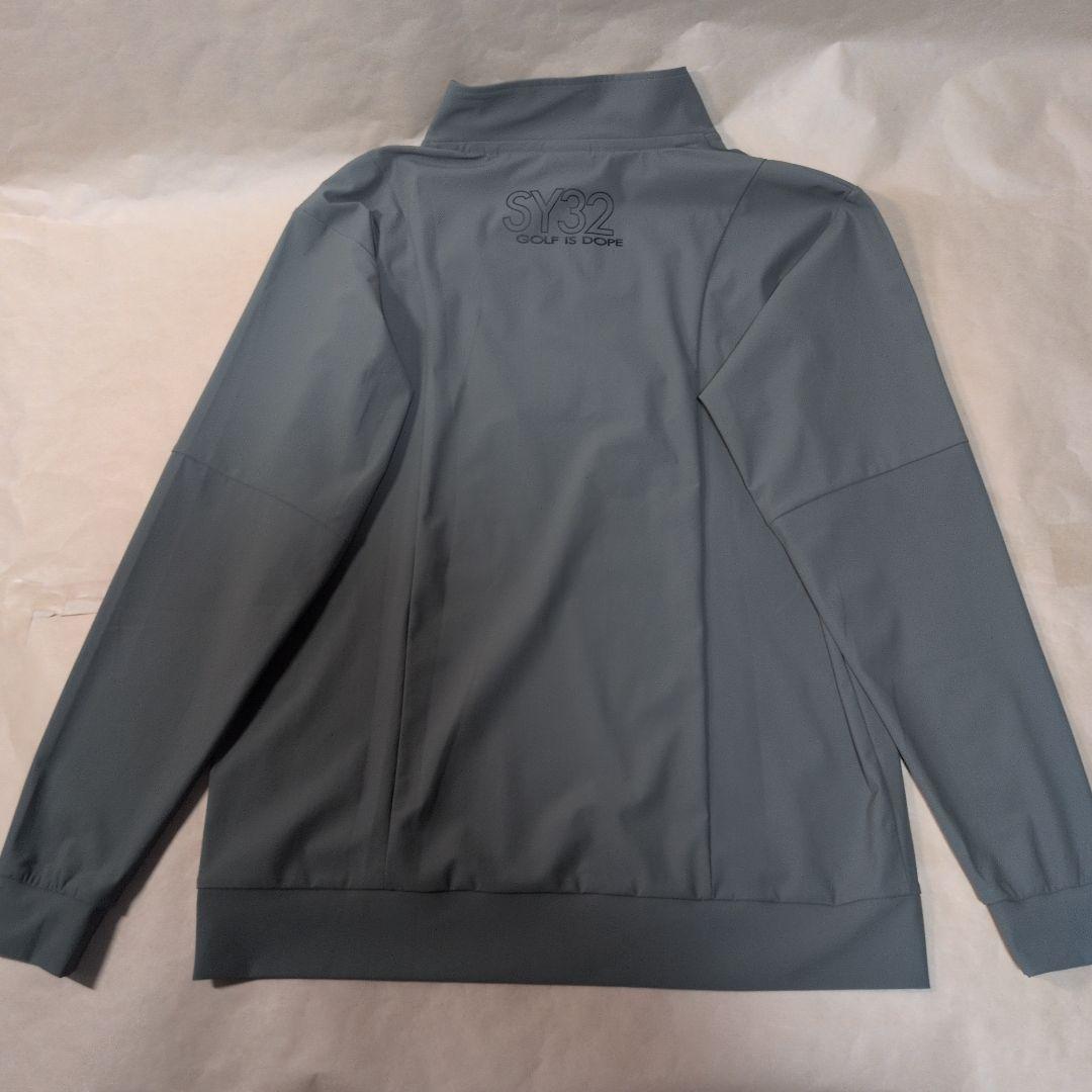 SY32 :メンズ:Lサイズ:ハーフジップ長袖シャツ:オリーブ色