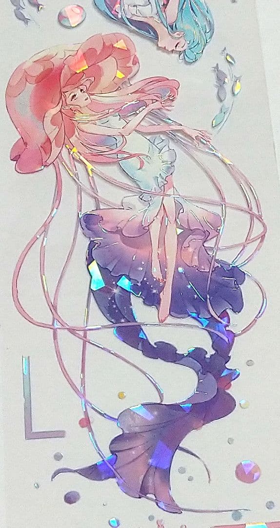 J1086＃海洋少女(贝壳光)LAPUTA切り売り海外人物マステ女の子