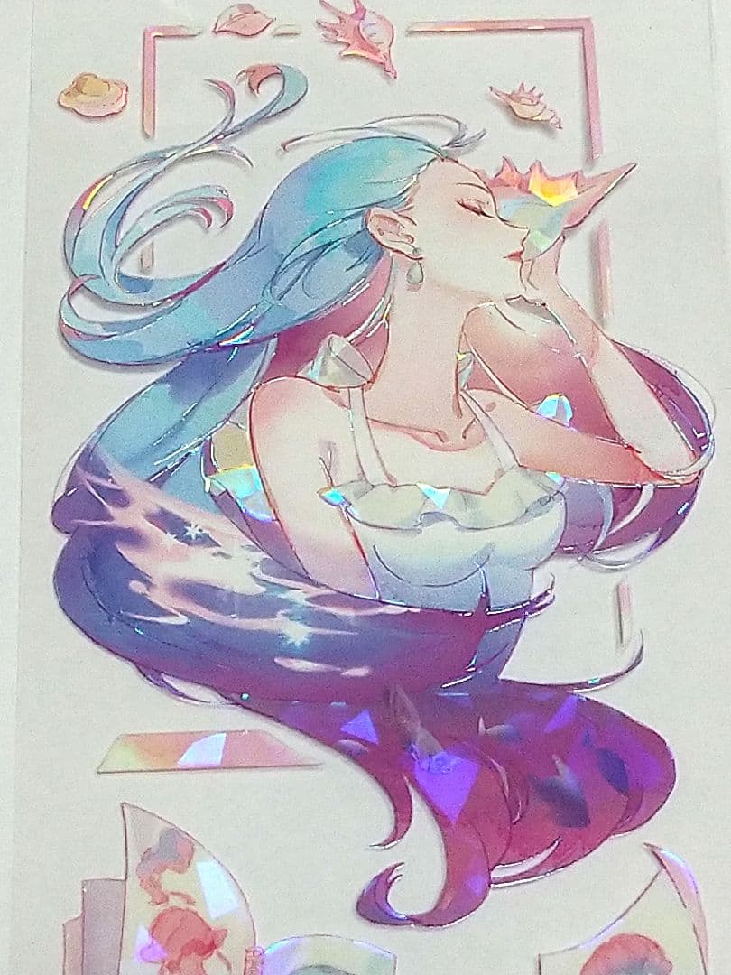 J1086＃海洋少女(贝壳光)LAPUTA切り売り海外人物マステ女の子