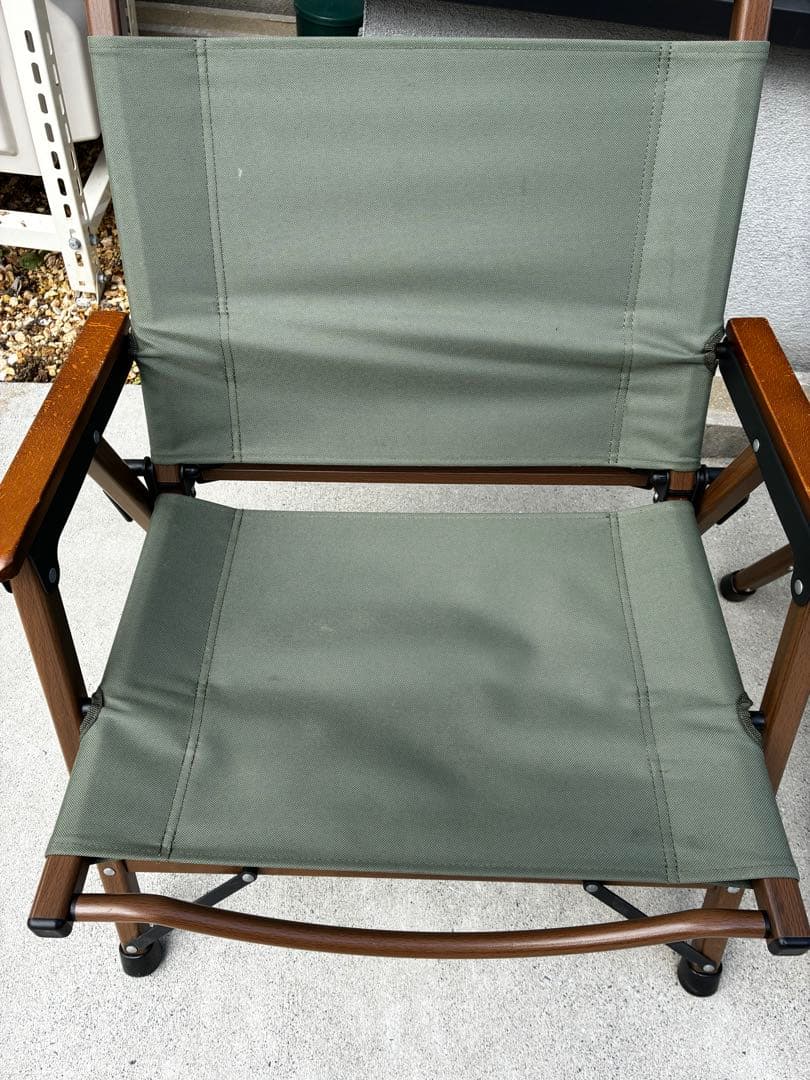 アウトドアチェア 折りたたみ式 グリーン 2脚セット