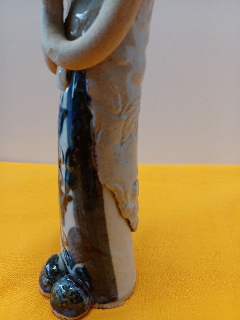 砥部焼　森元青芳　陶器人形