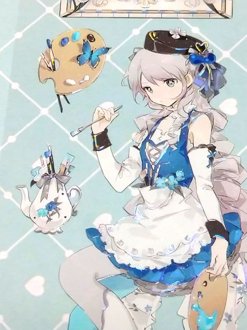 J779＃皇家蓝绸(贝壳光)shine切り売り海外人物マステ女の子