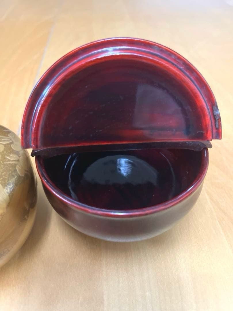 【美品】宗春作 金蒔絵 棗 2点セット 茶道具 なつめ
