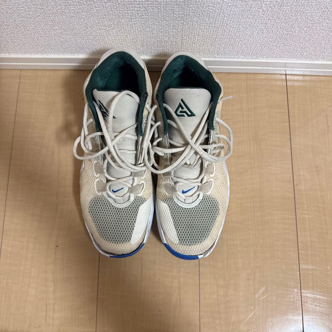 バスケットボールシューズ メンズ ベージュ/ブルー