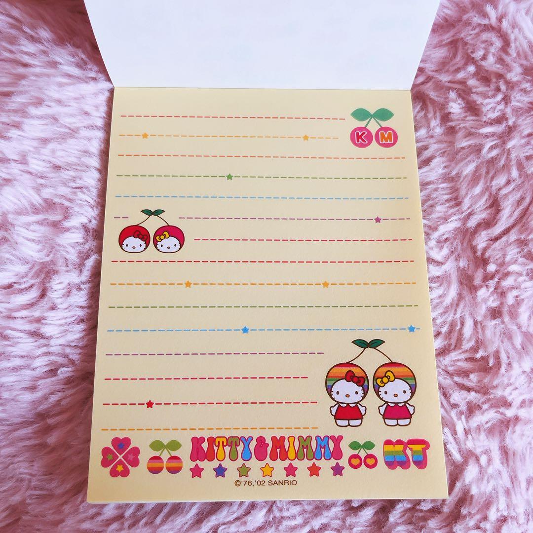 希少レア　ハローキティ　チェリー　レターセット　シール付きメモ　ノート　2002
