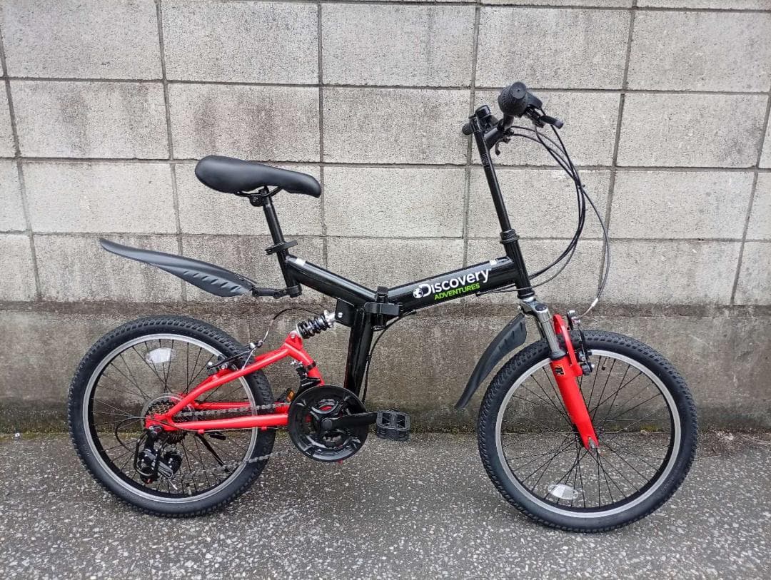 Discovery 折りたたみ自転車 20インチ black/red