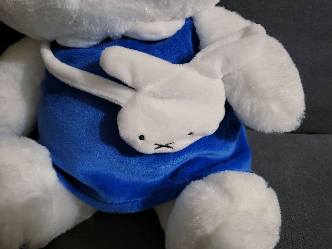ミッフィー ぬいぐるみ 約30cm 白 青