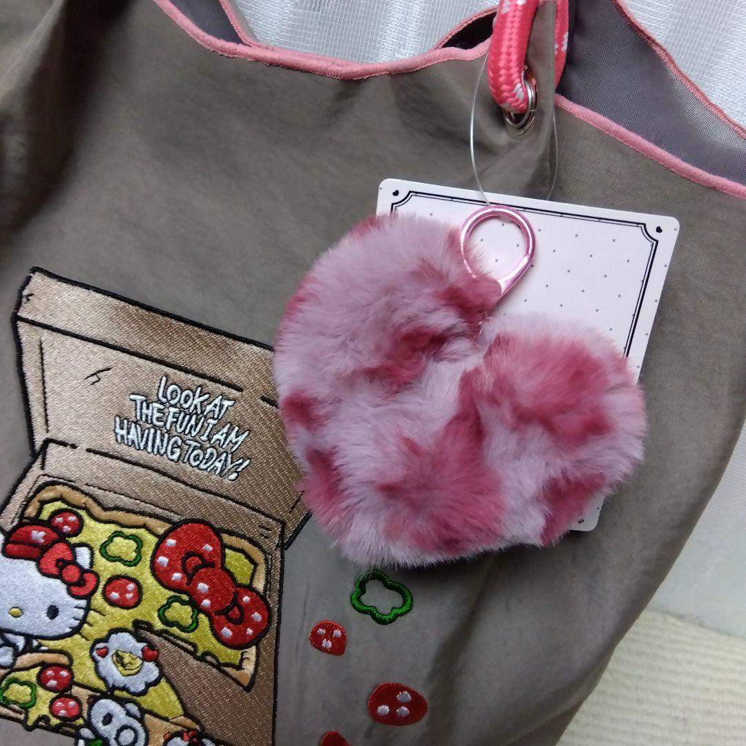 HELLO KITTY ·͜·ᰔᩚハートボンボン付きトートバッグ